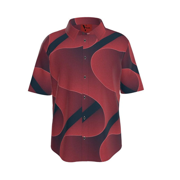 Gradient Waves Men's Short Sleeve Shirt