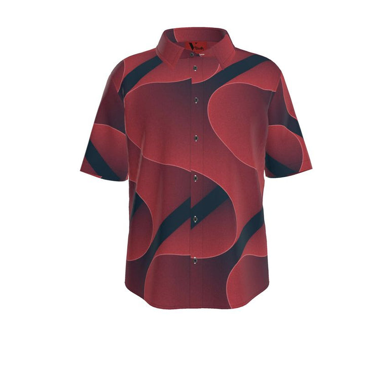 Gradient Waves Men's Short Sleeve Shirt