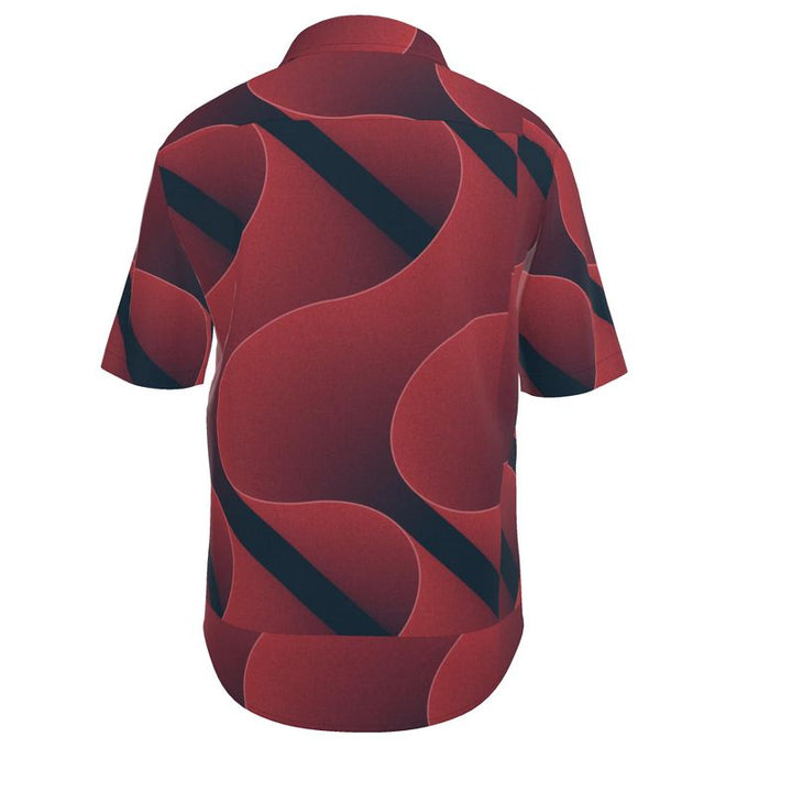 Gradient Waves Men's Short Sleeve Shirt