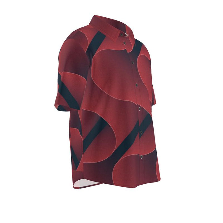 Gradient Waves Men's Short Sleeve Shirt