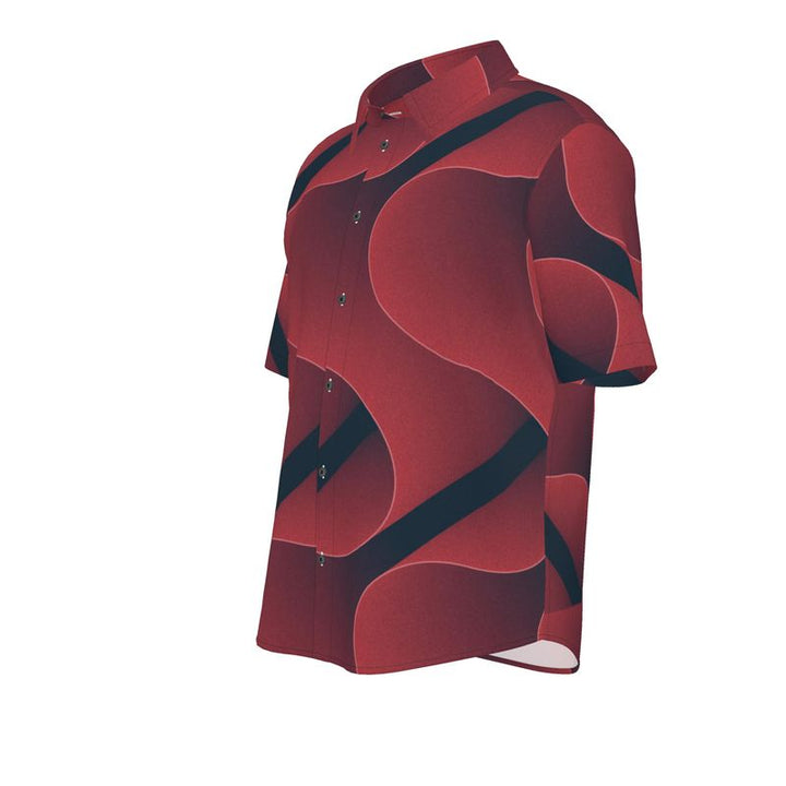 Gradient Waves Men's Short Sleeve Shirt