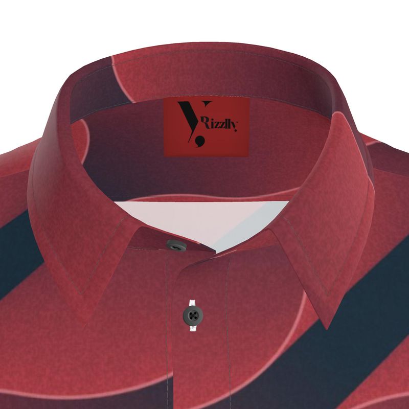 Gradient Waves Men's Short Sleeve Shirt