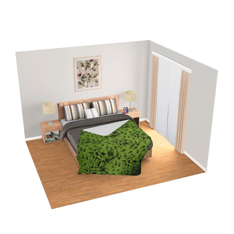 Green Garden Single Layer Blanket
