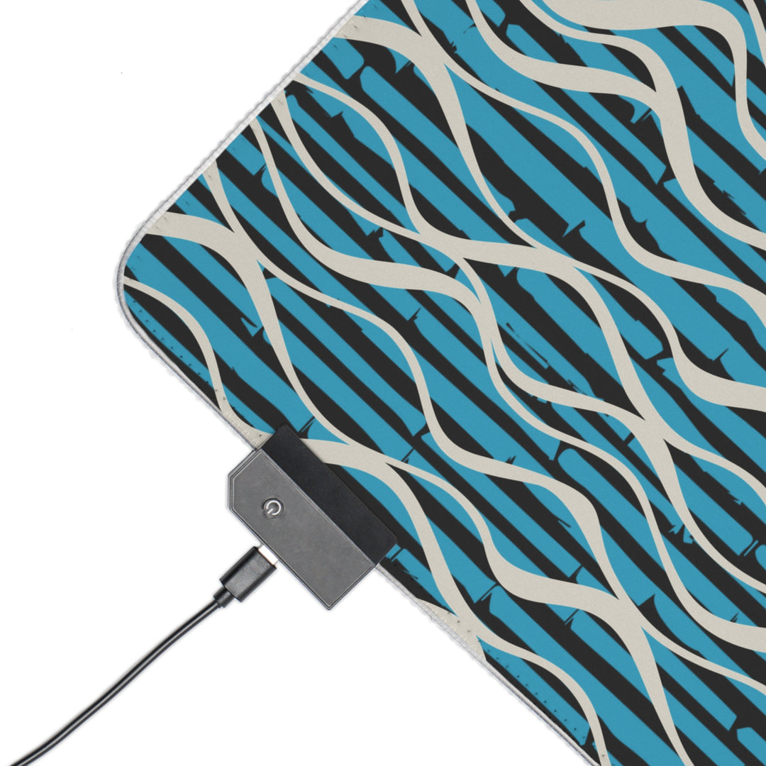 LED Gaming Mouse Pad with Dynamic Wave Design