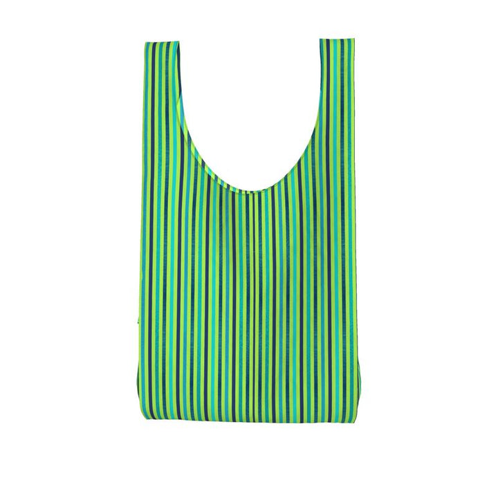 Vivid Green Blue Parachute Shopping Bag