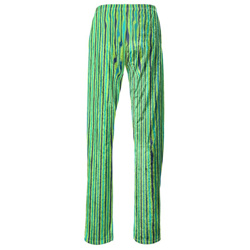 Vivid Green Blue Women's Trousers