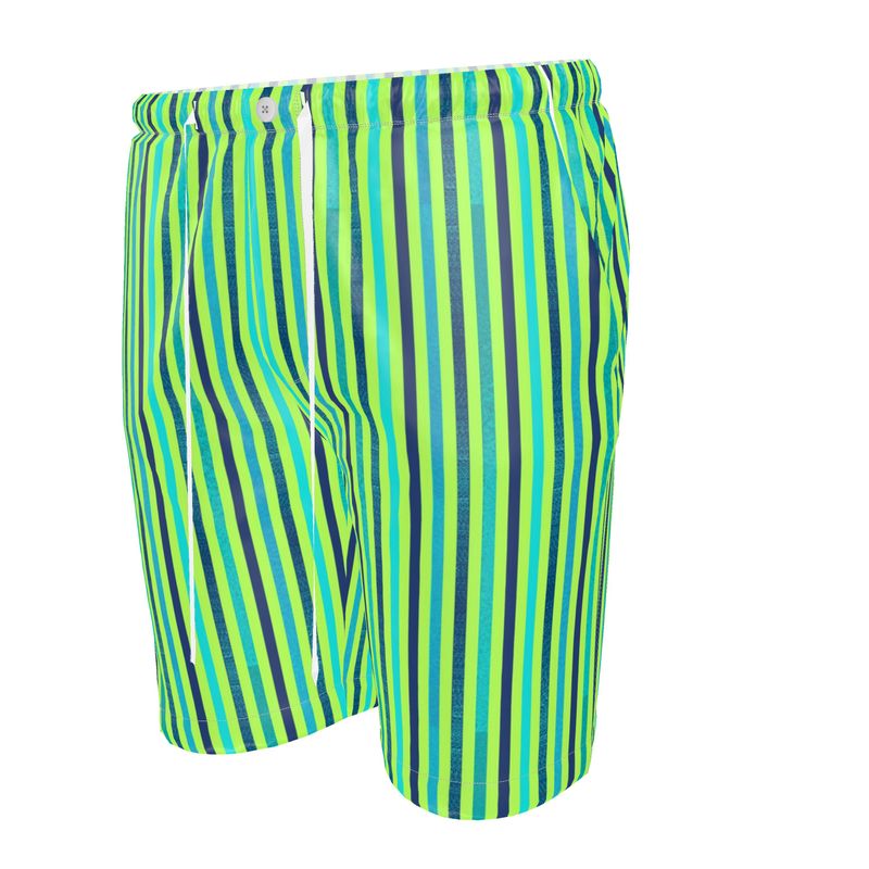 Vivid Green Blue Men's Luxury Pyjama Shorts