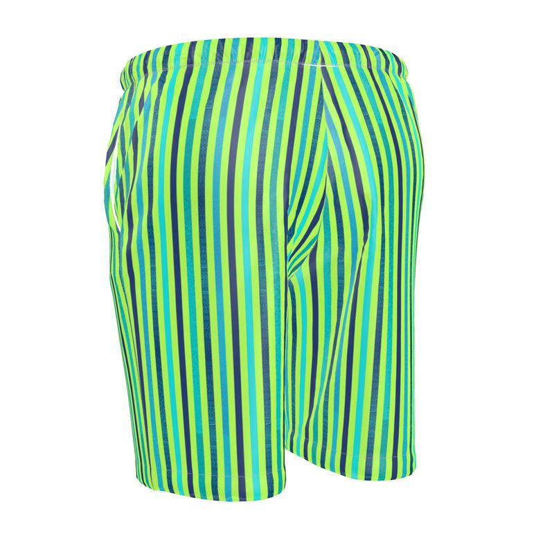 Vivid Green Blue Men's Luxury Pyjama Shorts