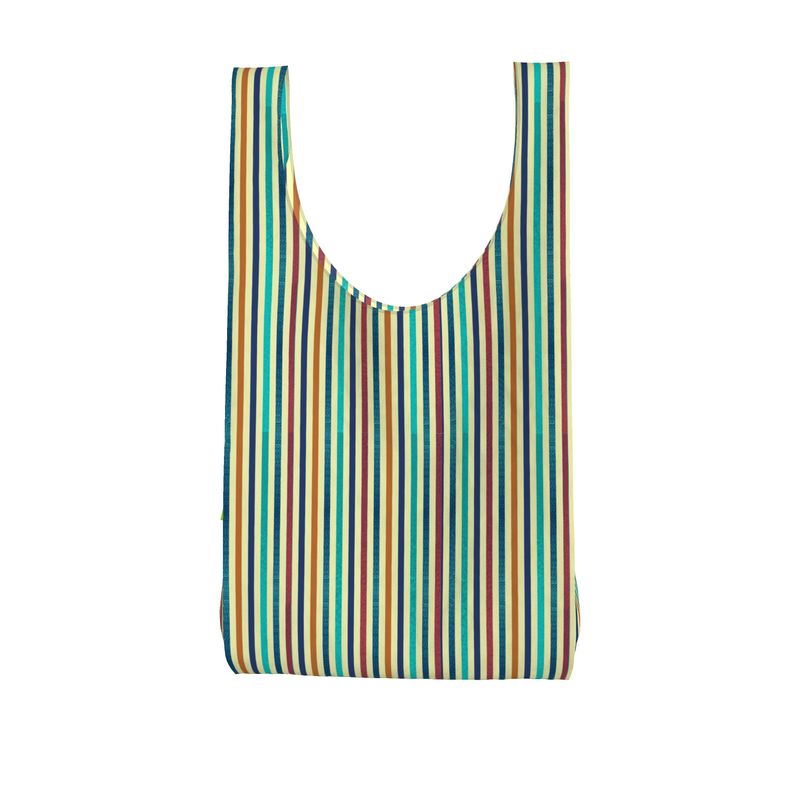 Striped Parachute Shopping Bag