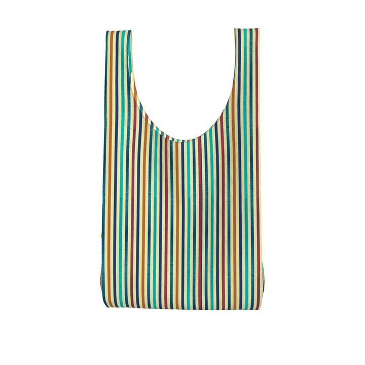 Striped Parachute Shopping Bag