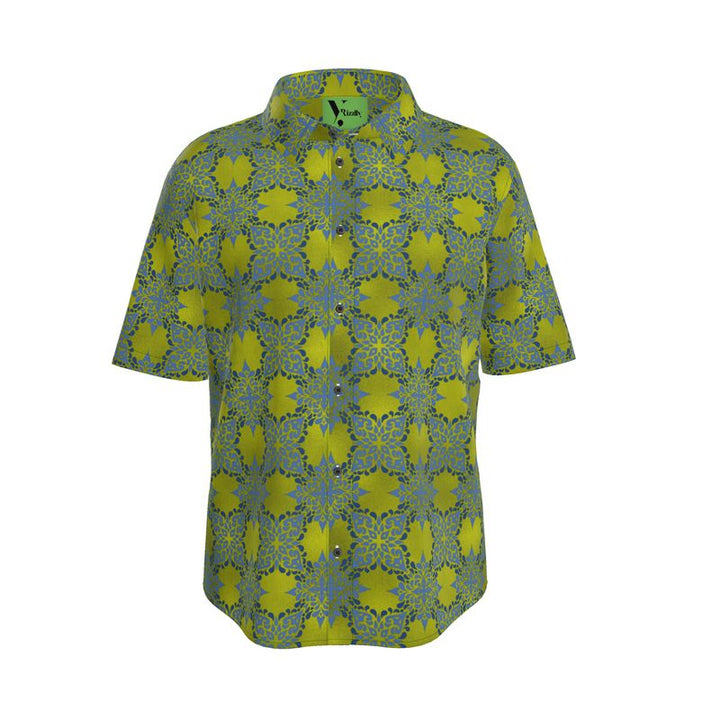Rizzlly Green Breeze Men's Short Sleeve Shirt