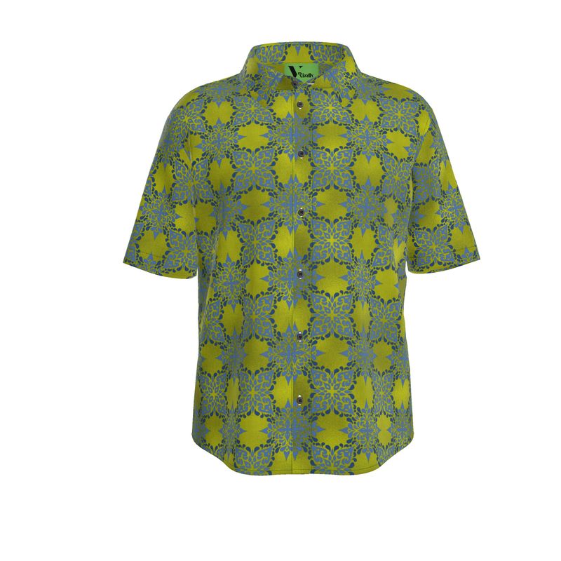 Rizzlly Green Breeze Men's Short Sleeve Shirt