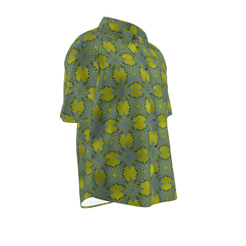 Rizzlly Green Breeze Men's Short Sleeve Shirt