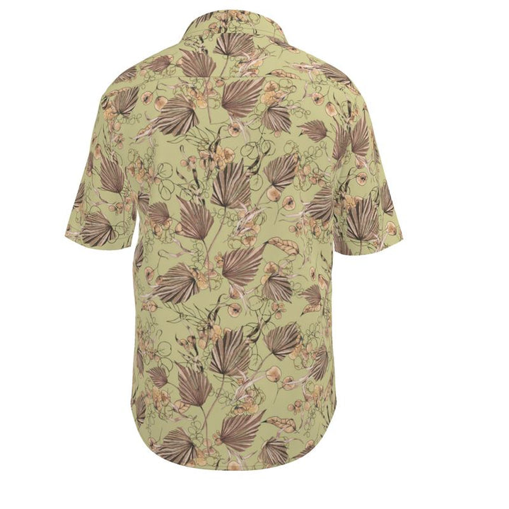 Rizzlly Khaki Palm Men's Short Sleeve Shirt