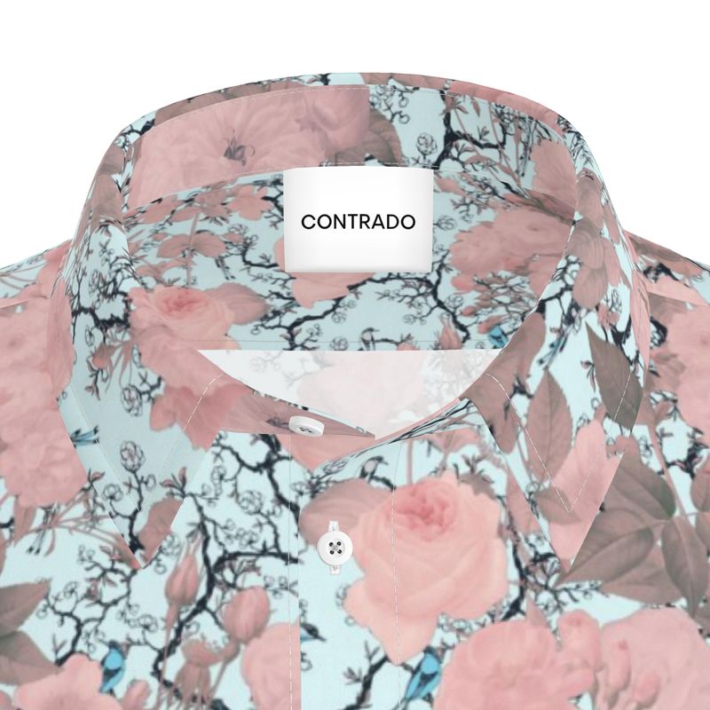 Floral Pastel Men's Short Sleeve Shirt - Rizzlly