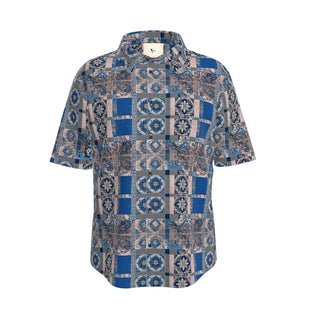 Mosaic Harmony Men's Button-Up Shirt