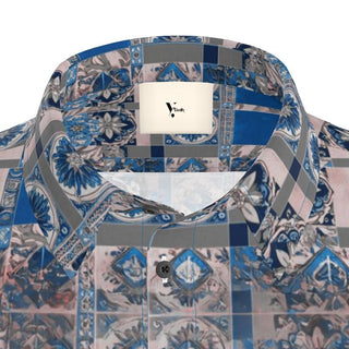 Mosaic Harmony Men's Button-Up Shirt