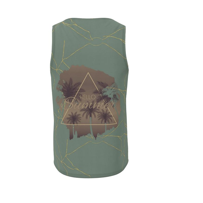 Hello Summer Palm Print Patrol Tank Top - Rizzlly