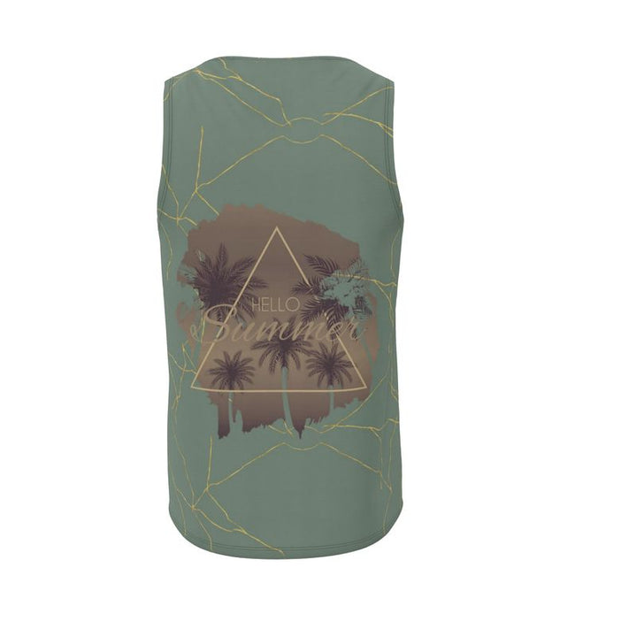 Hello Summer Palm Print Patrol Tank Top - Rizzlly