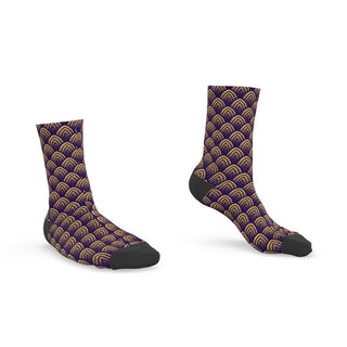 Halfmoon Purple & Gold Socks