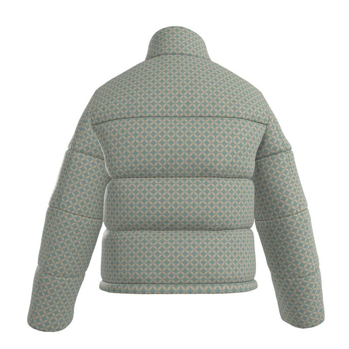 Geometric Print Men's Puffer Jacket - Rizzlly