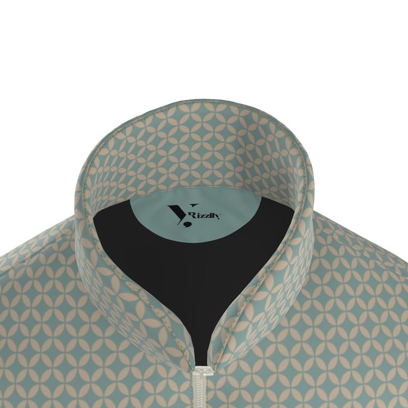 Geometric Print Men's Puffer Jacket - Rizzlly