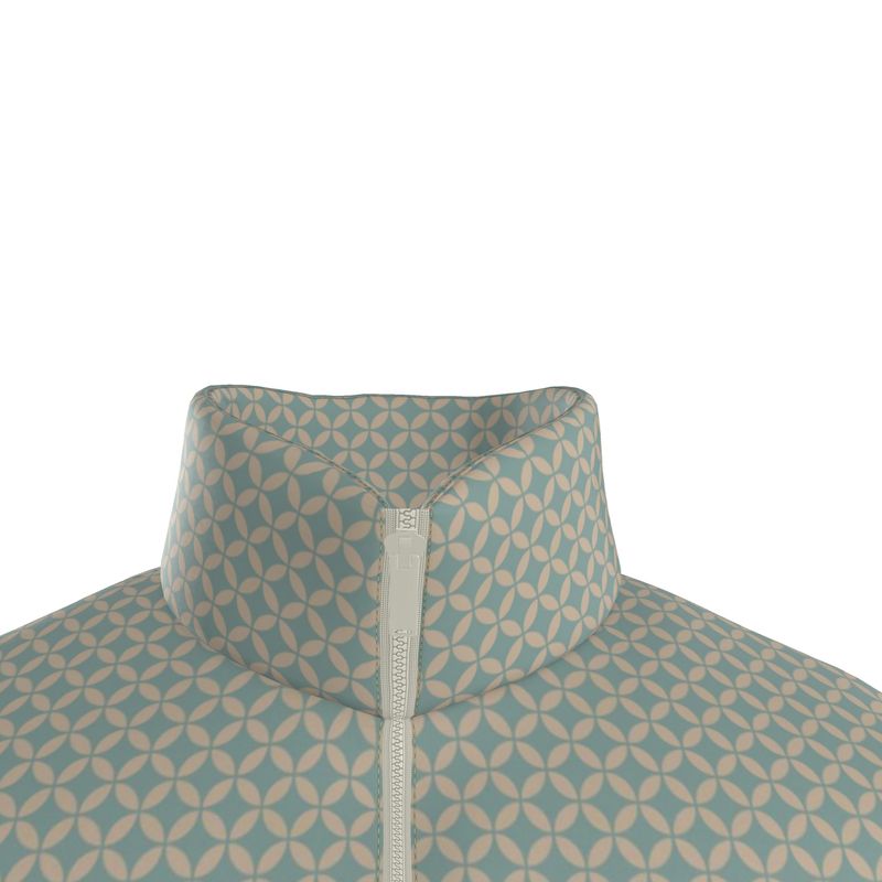 Geometric Print Men's Puffer Jacket - Rizzlly