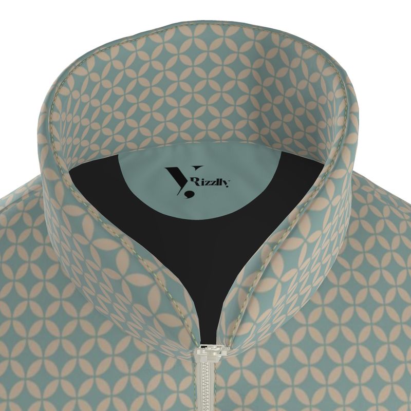 Geometric Print Men's Puffer Jacket - Rizzlly