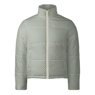 Geometric Print Men's Puffer Jacket