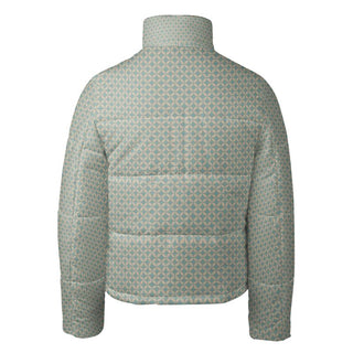 Geometric Print Men's Puffer Jacket