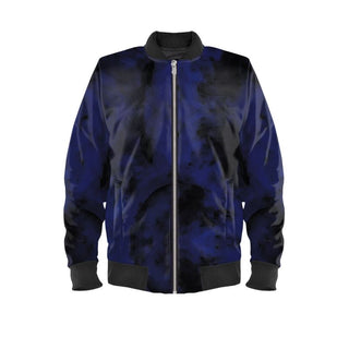 Midnight Eclipse Reversible Silk Bomber Jacket