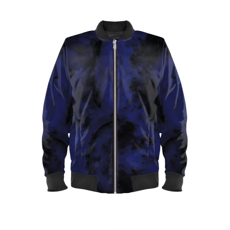 Midnight Eclipse Reversible Silk Bomber Jacket - Rizzlly
