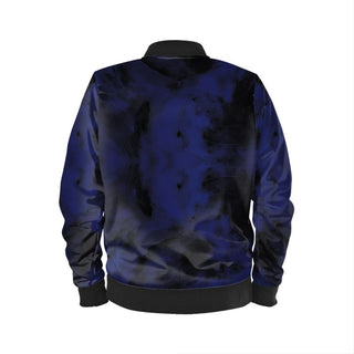 Midnight Eclipse Reversible Silk Bomber Jacket