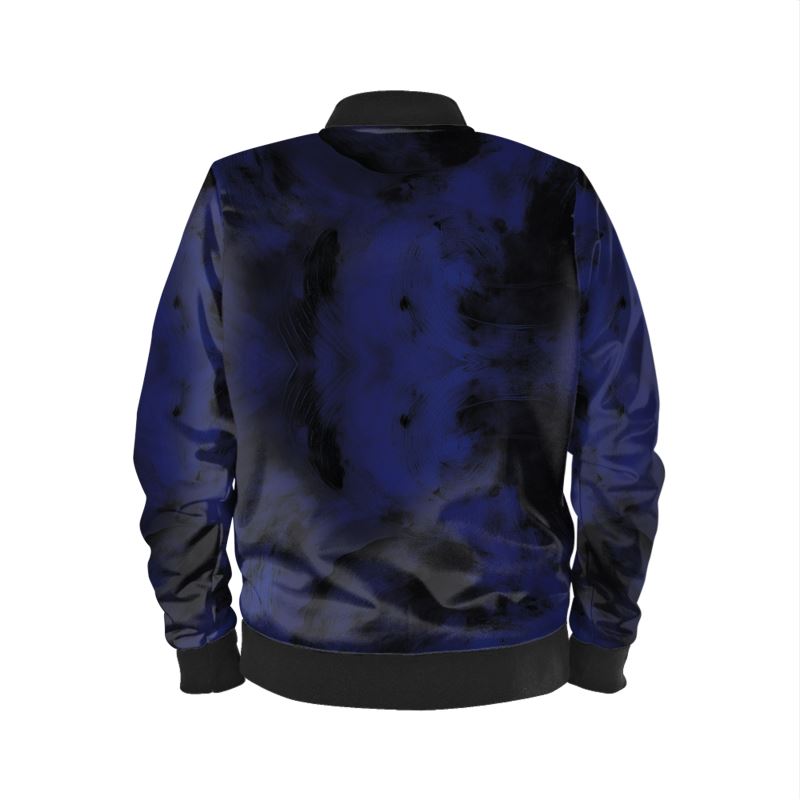 Midnight Eclipse Reversible Silk Bomber Jacket - Rizzlly