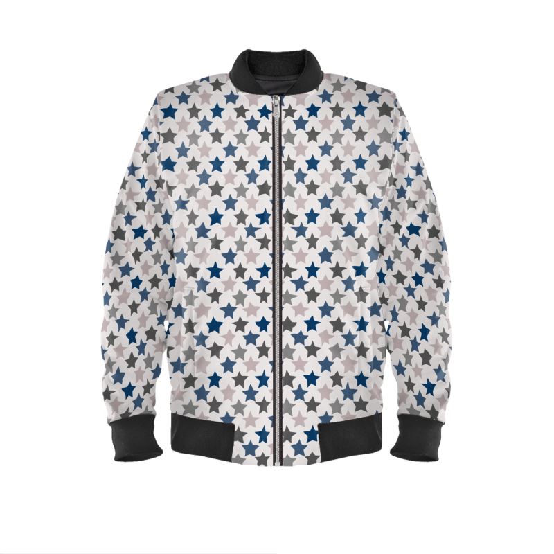 Midnight Eclipse Reversible Silk Bomber Jacket - Rizzlly