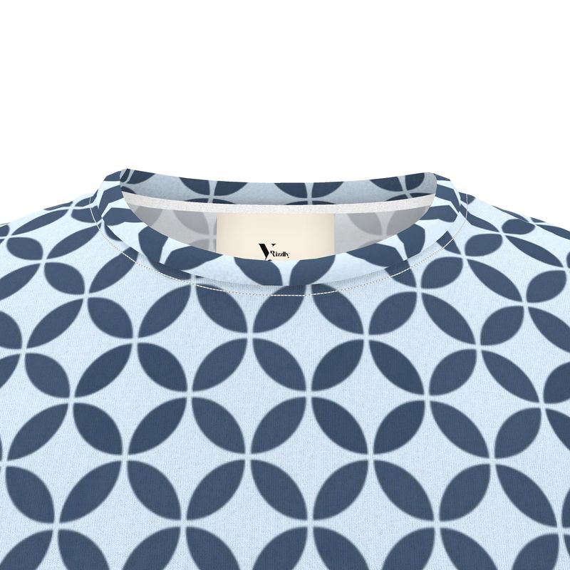Rizzlly Aqua Crystal Weave T-Shirt