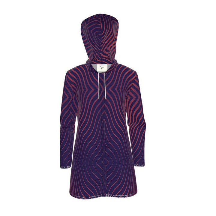 Navy Women's Hooded Rain Mac