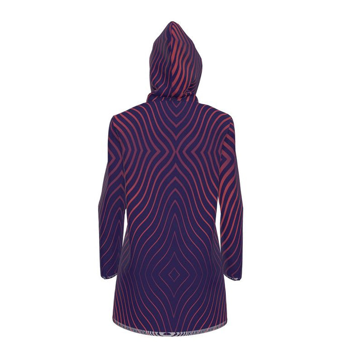 Navy Women's Hooded Rain Mac