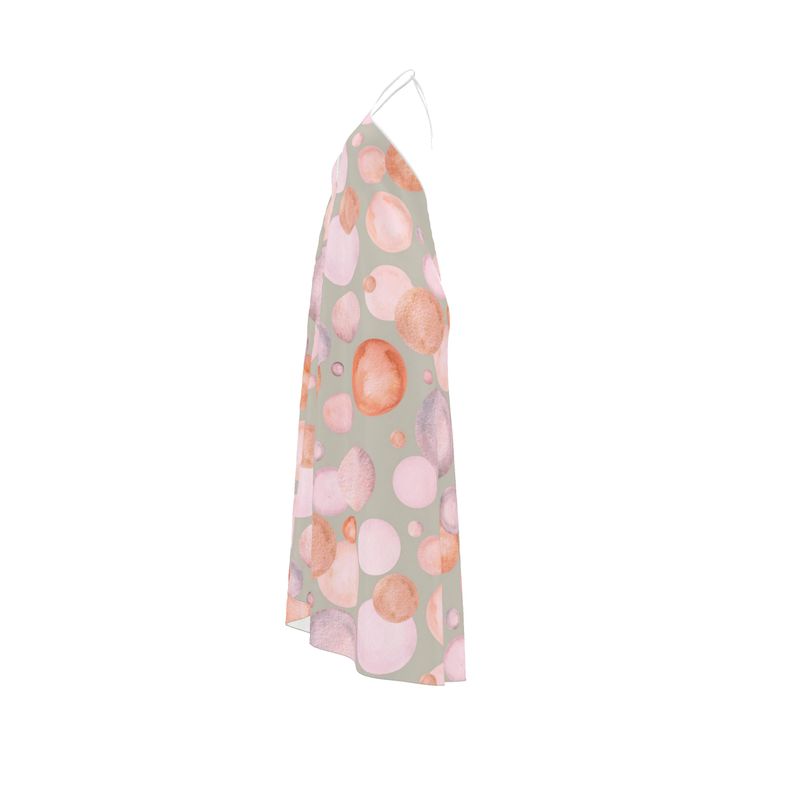 PastelPop Halterneck Backless Dress