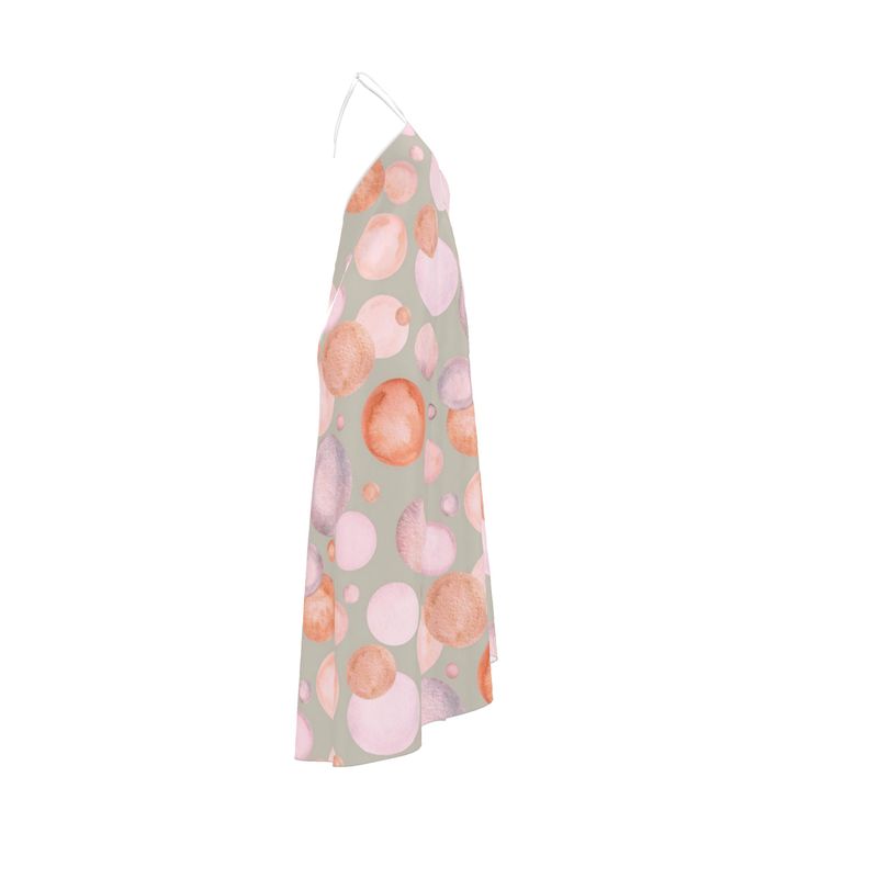 PastelPop Halterneck Backless Dress