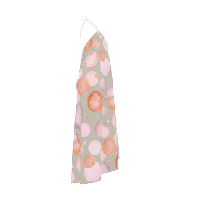 PastelPop Halterneck Backless Dress