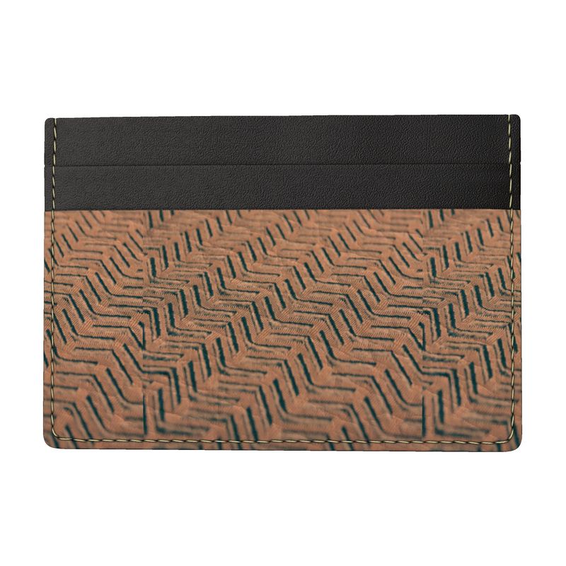 Chevron Leather Card Holder