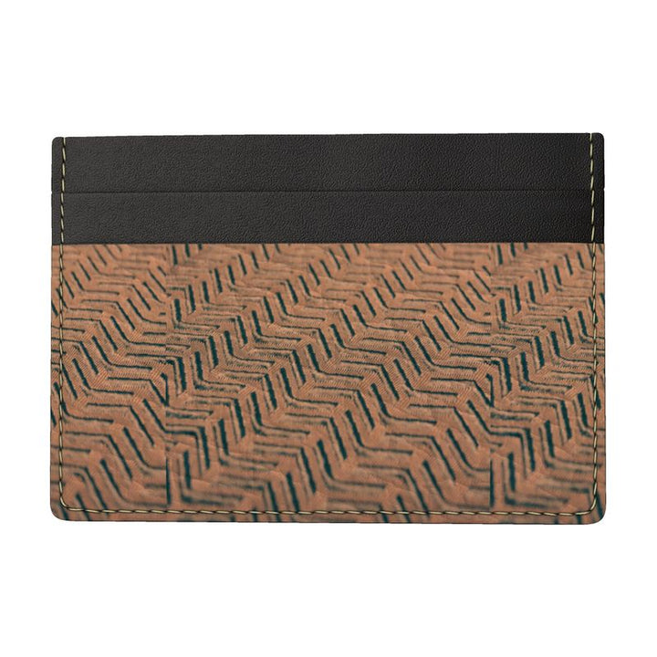Chevron Leather Card Holder