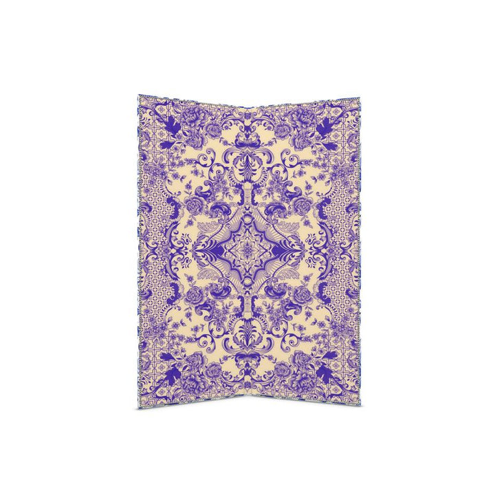Blue Baroque Folding Screen