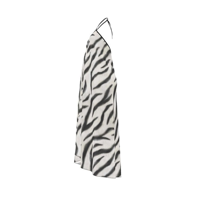 Zebra Halterneck Backless Dress – Rizzlly