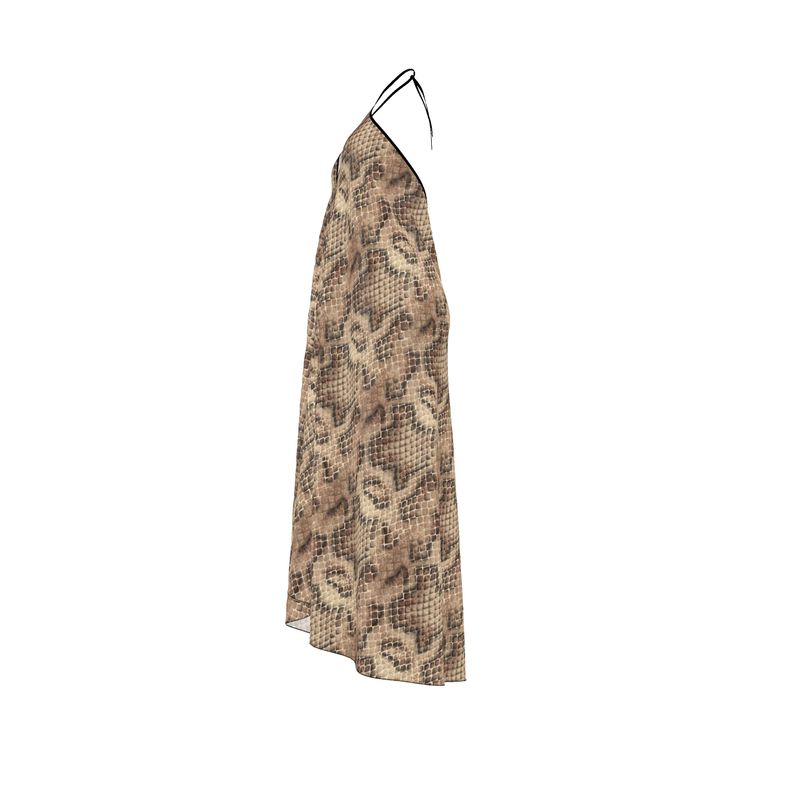 Spring Wheat Halterneck Backless Dress – Rizzlly