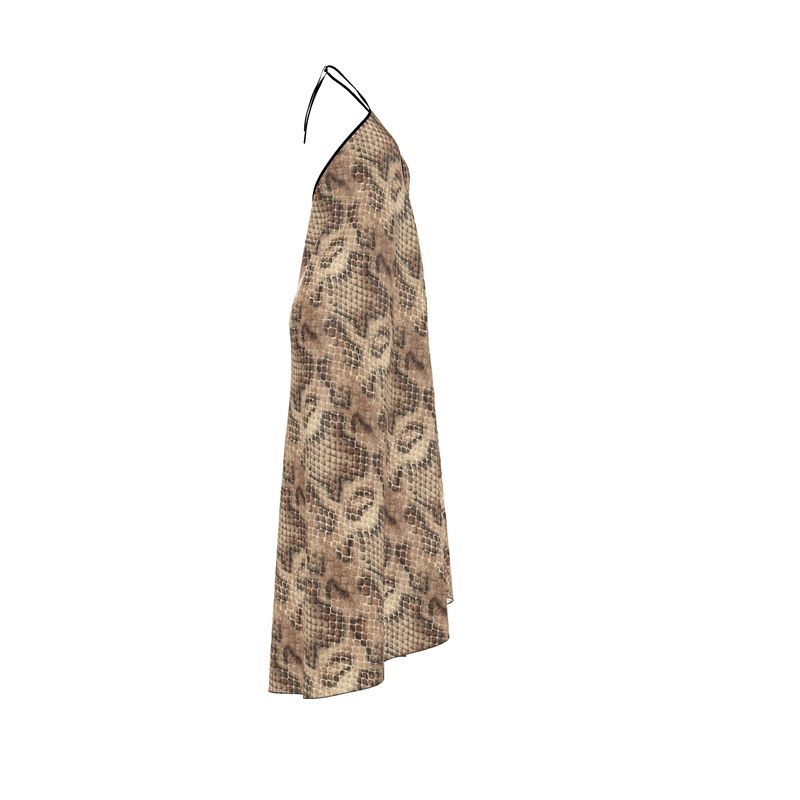 Spring Wheat Halterneck Backless Dress – Rizzlly