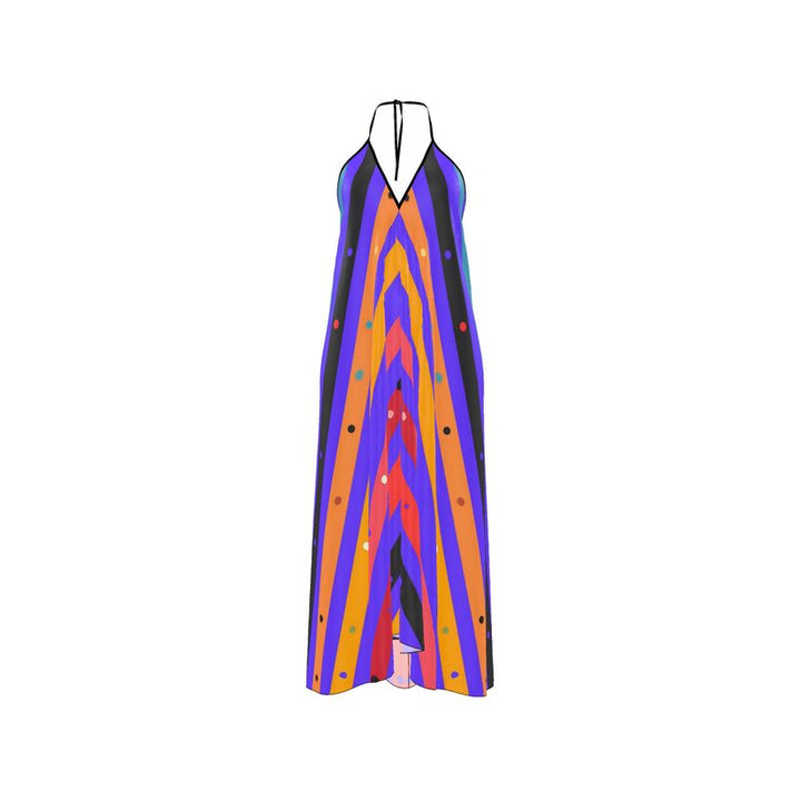 Electric Fusion Halterneck Backless Dress – Rizzlly