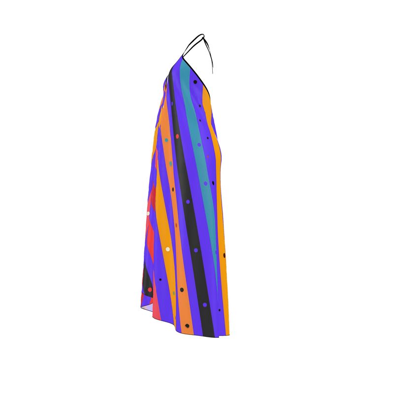 Electric Fusion Halterneck Backless Dress – Rizzlly