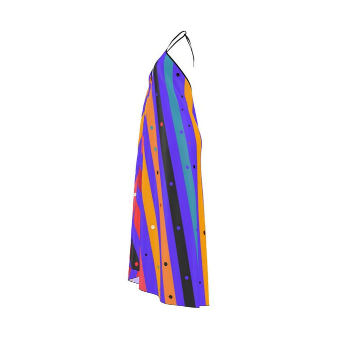 Electric Fusion Halterneck Backless Dress – Rizzlly